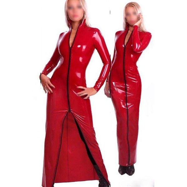 Red Latex Dress Rubber Evening Dresses ...